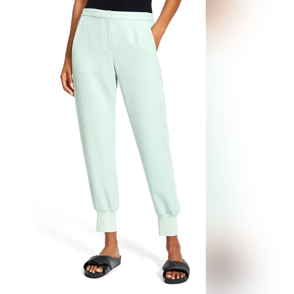 Theory Pants - Theory Essential Jogger in Opal Green Crepe, size P, NWT